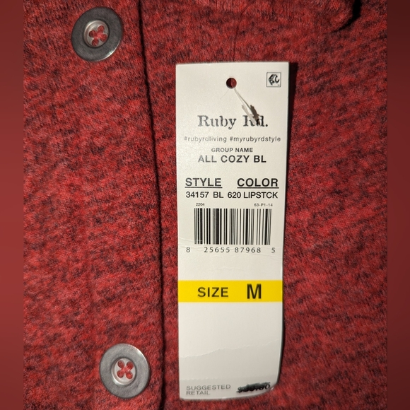 NWT Ruby Rd Fireside Fleece Cozy Cowl Neck Sweater Soft Warm & Fuzzy HOLIDAY - Picture 5 of 10